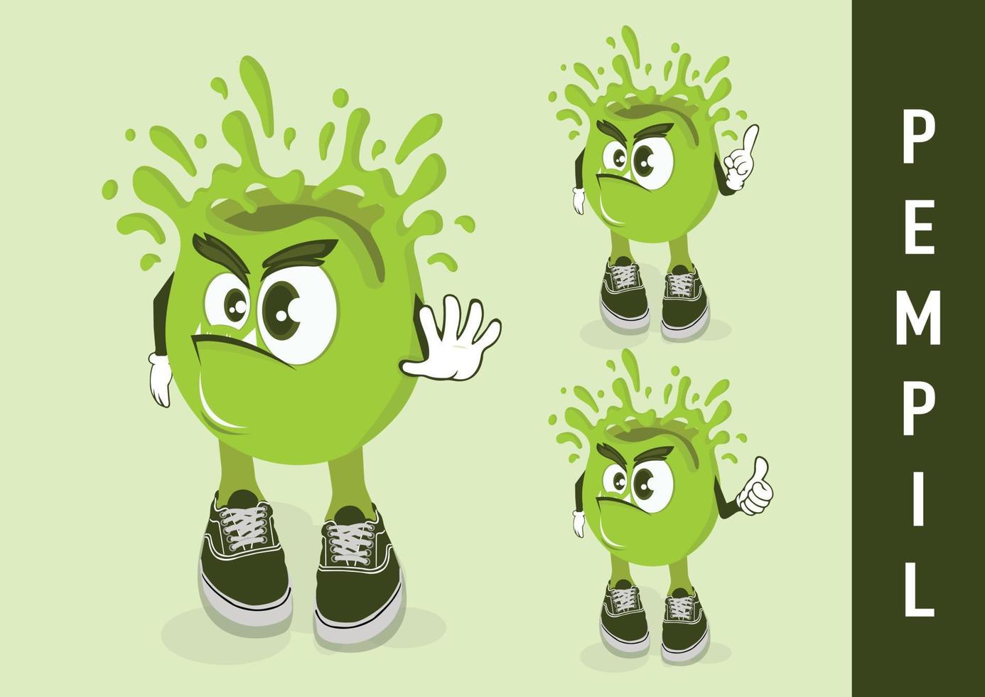 Cute monster character illustration design vector