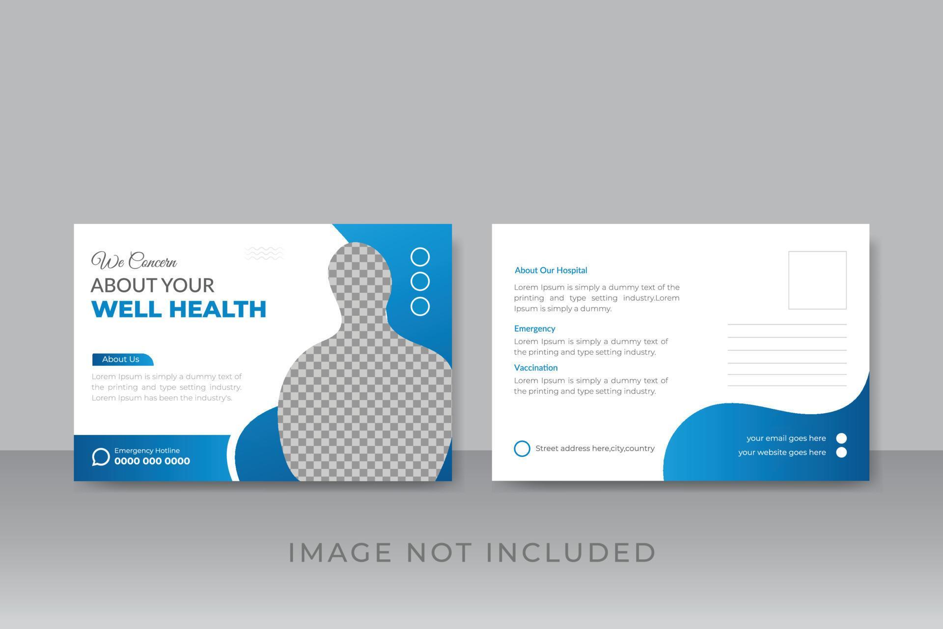 Medical postcard design template with gradient colors 21690514 Vector
