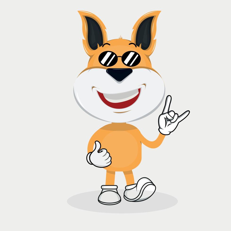 cute bunny character illustration design vector