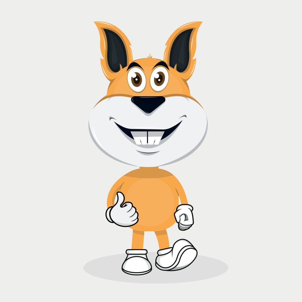 cute bunny character illustration design vector