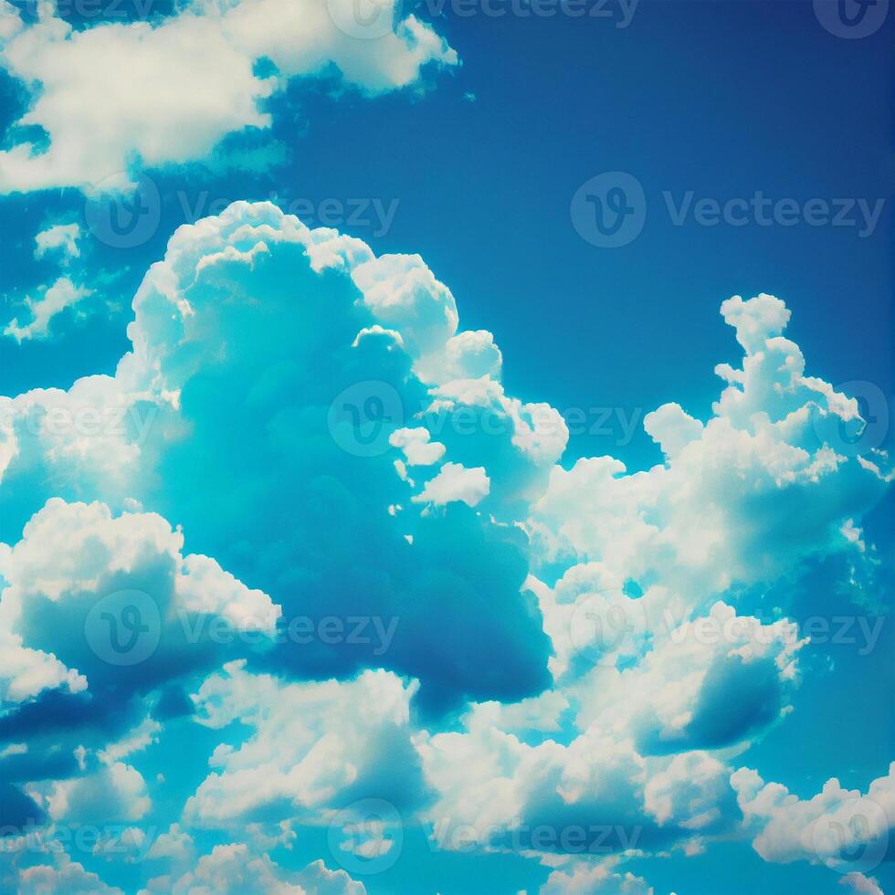 Blue sky with bright sun as abstract background - image photo