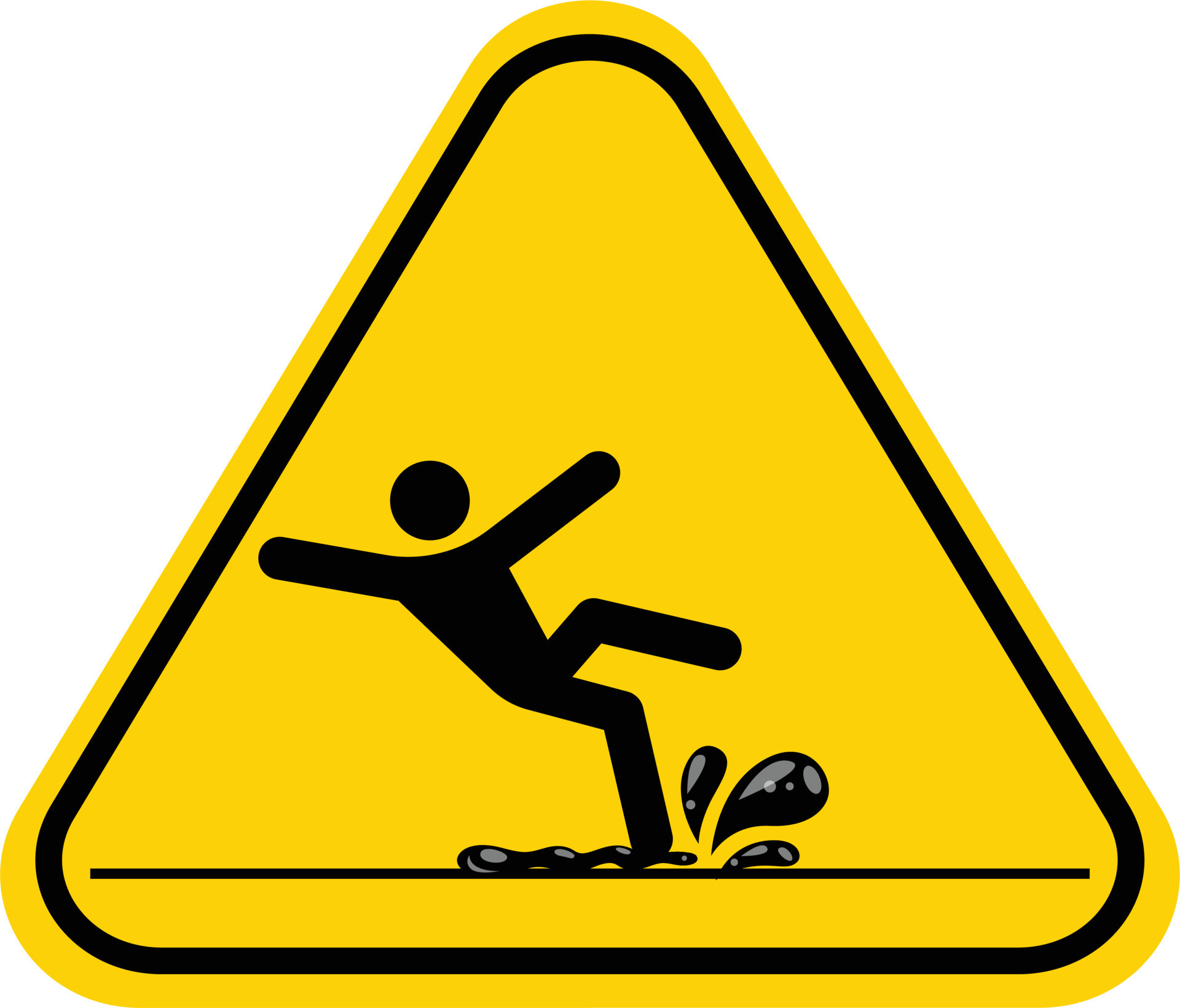 Photo stop warning danger yellow triangle sign isolated collage stock