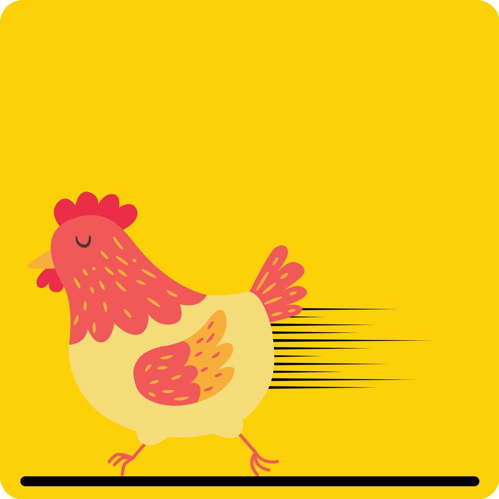 Hen and chicken Hand drawn Chicken. Hen and rooster sketch. Poultry farm vector illustration