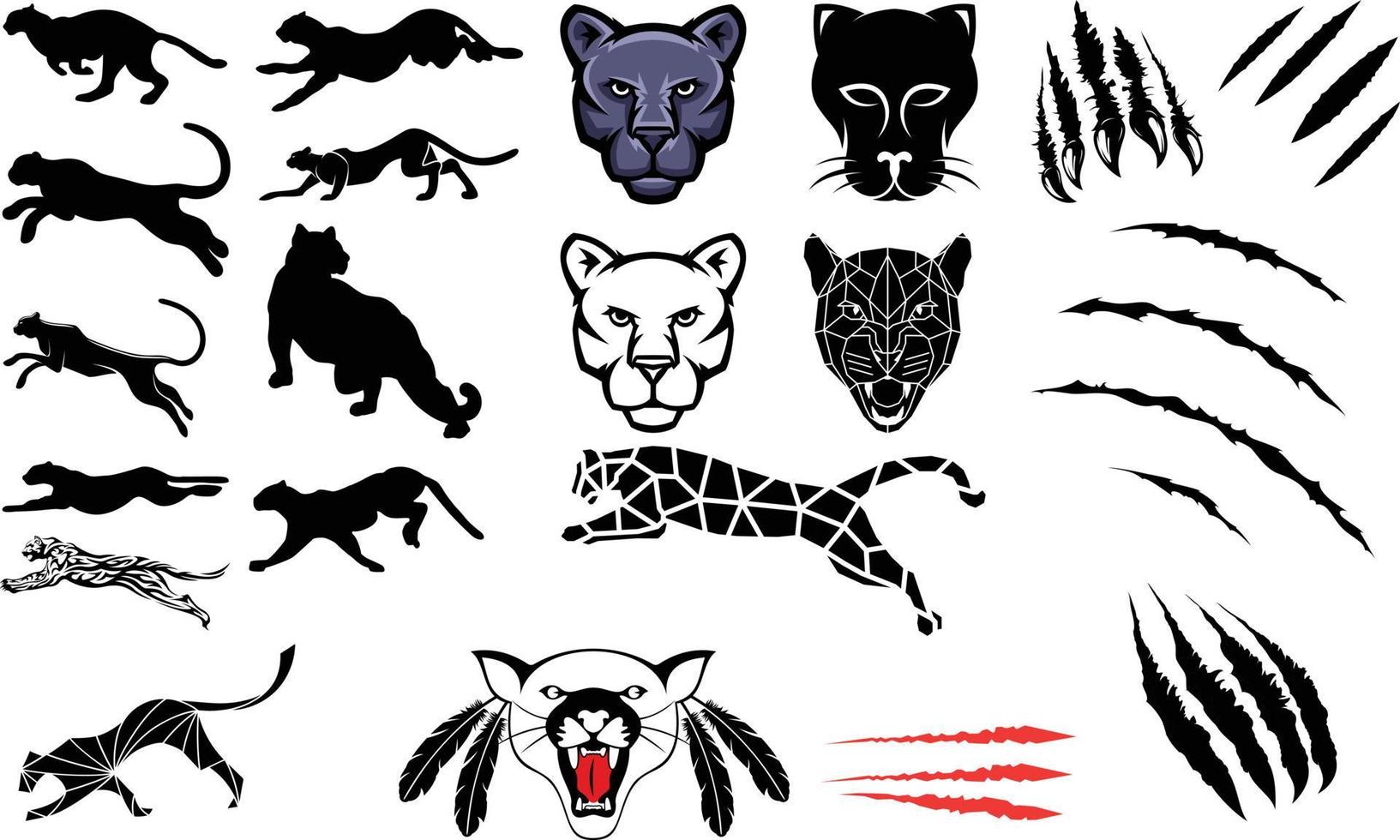 Black Panther black panther walking toward in shadow illustration vector
