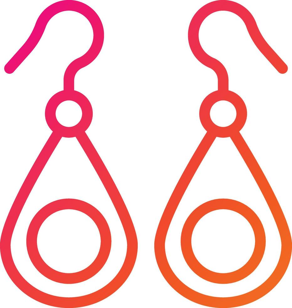 Earrings Vector Icon Design Illustration