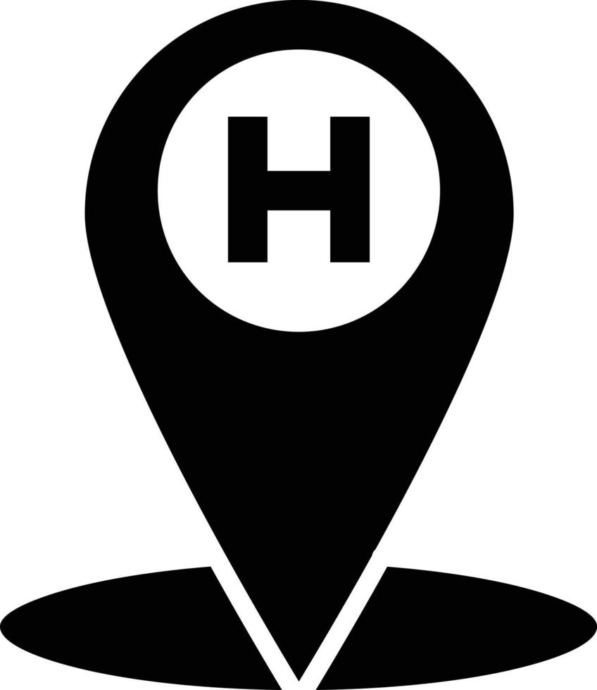 hotel pin vector icono diseño ilustración