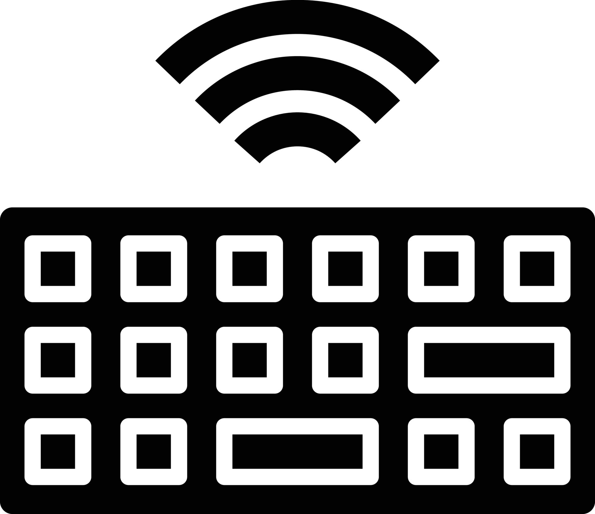 Wireless Keyboard Vector Icon Design Illustration 21690881 Vector Art