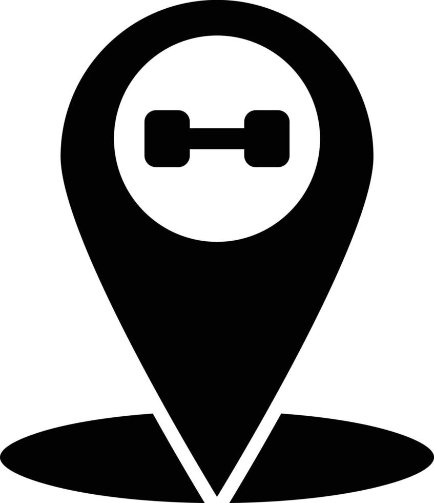 Gym location Vector Icon Design Illustration