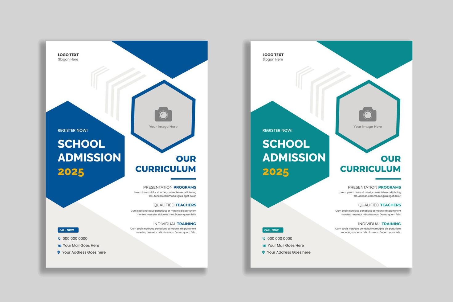 A Flyer for a School Admission vector