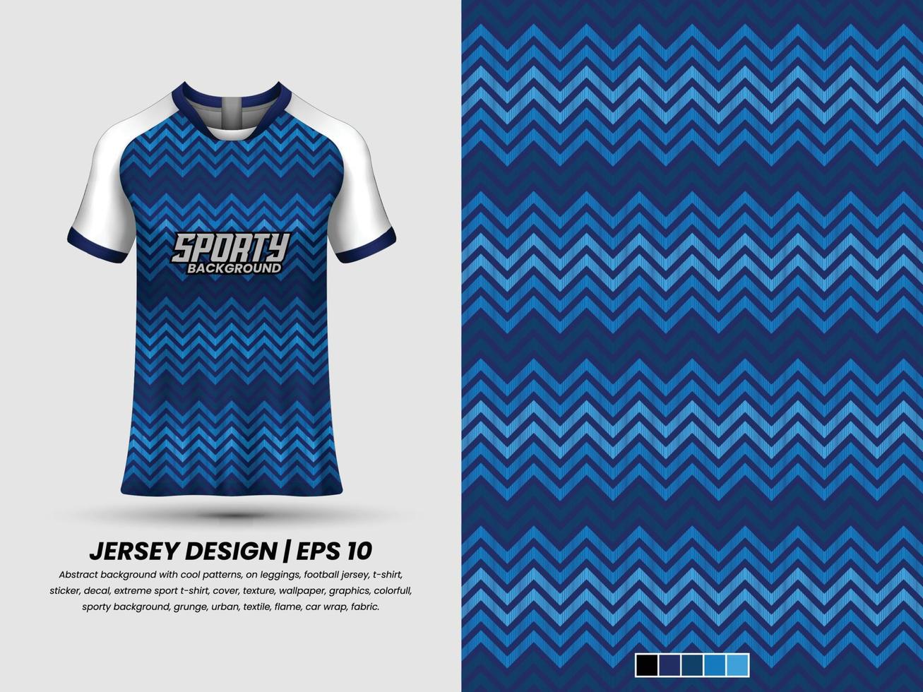 Soccer jersey design for sublimation, sport t shirt design, template jersey Pro Vector