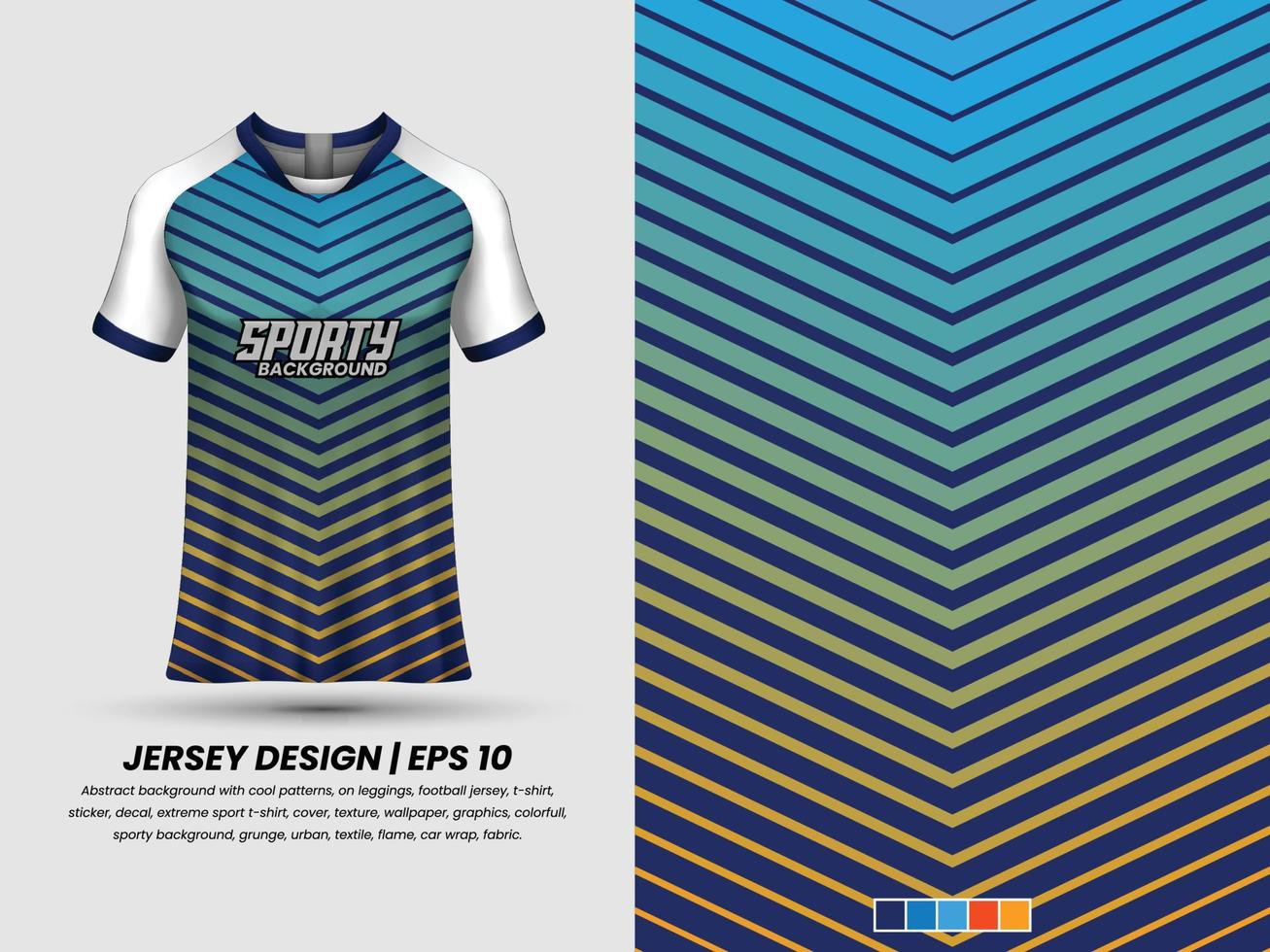 Soccer jersey design for sublimation, sport t shirt design, template jersey Pro Vector