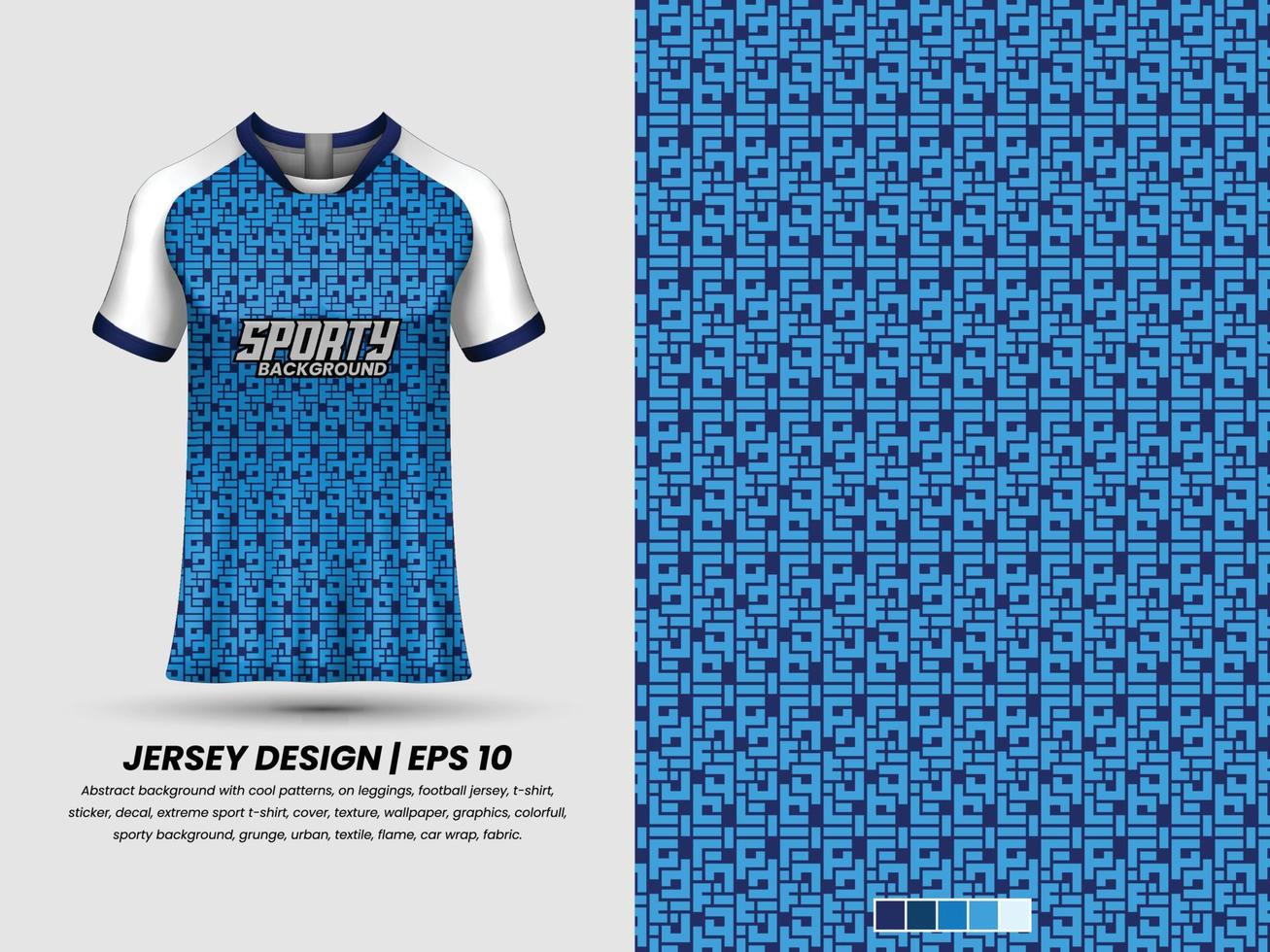 Soccer jersey design for sublimation, sport t shirt design, template jersey Pro Vector