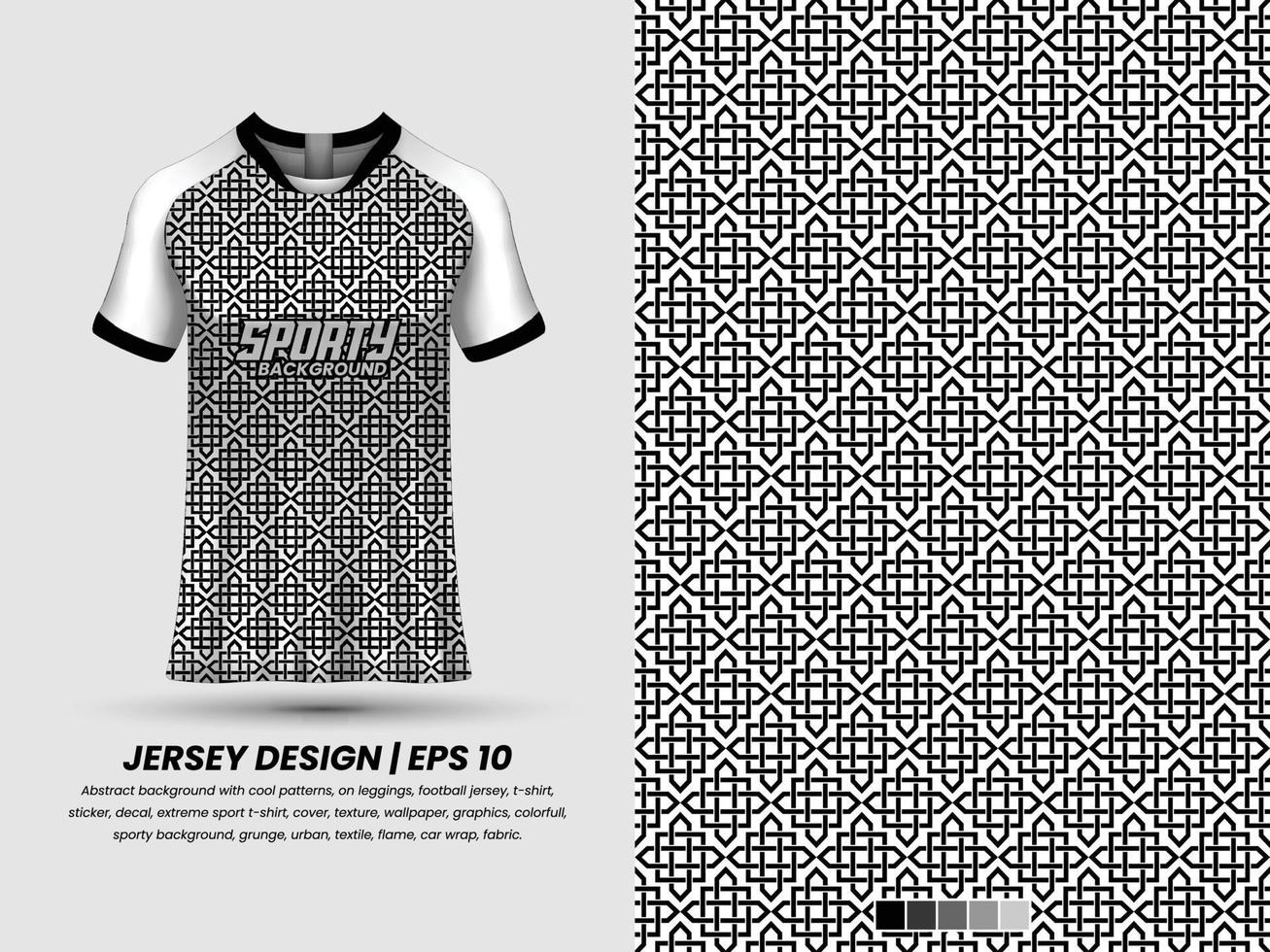 Soccer jersey design for sublimation, sport t shirt design, template jersey Pro Vector