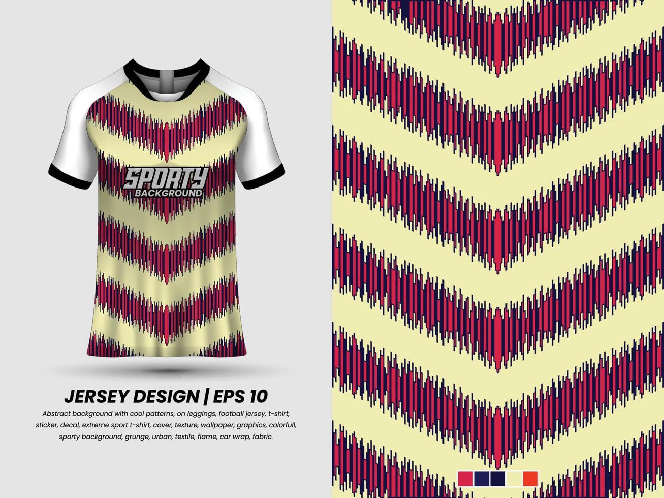 Soccer jersey design for sublimation, sport t shirt design, template jersey Pro Vector