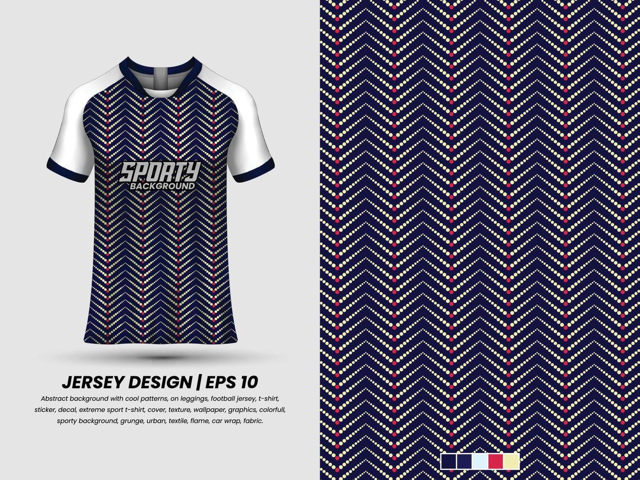 fútbol jersey diseño para sublimación, deporte t camisa diseño, modelo jersey Pro vector