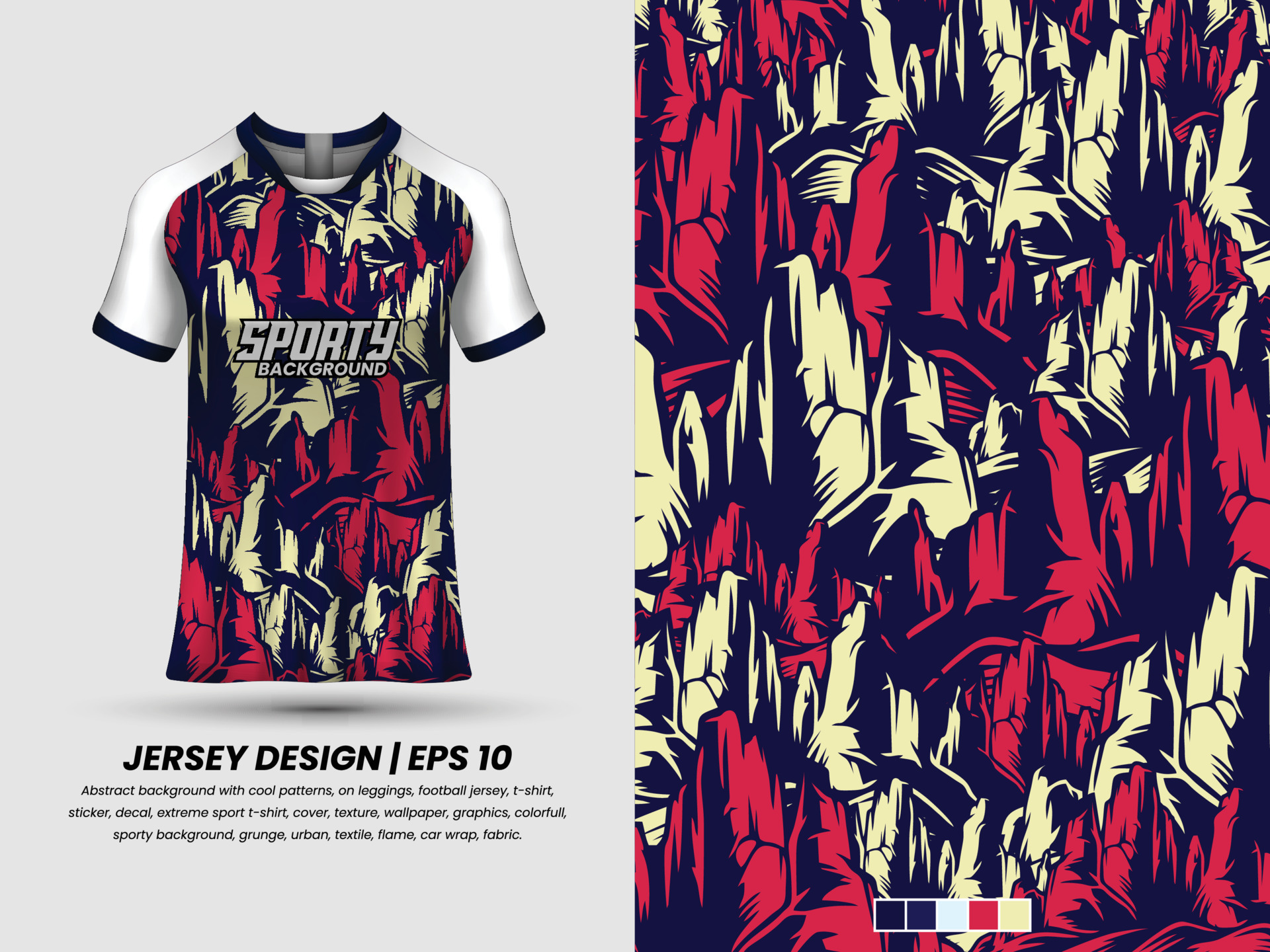 Soccer jersey design for sublimation, sport t shirt design, template