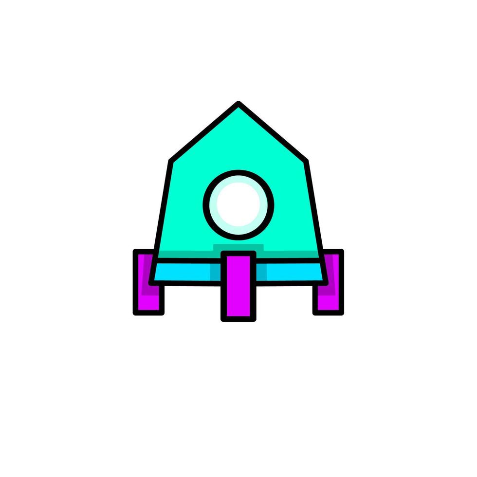 spaceship icon, a simple spaceship design with an elegant concept vector