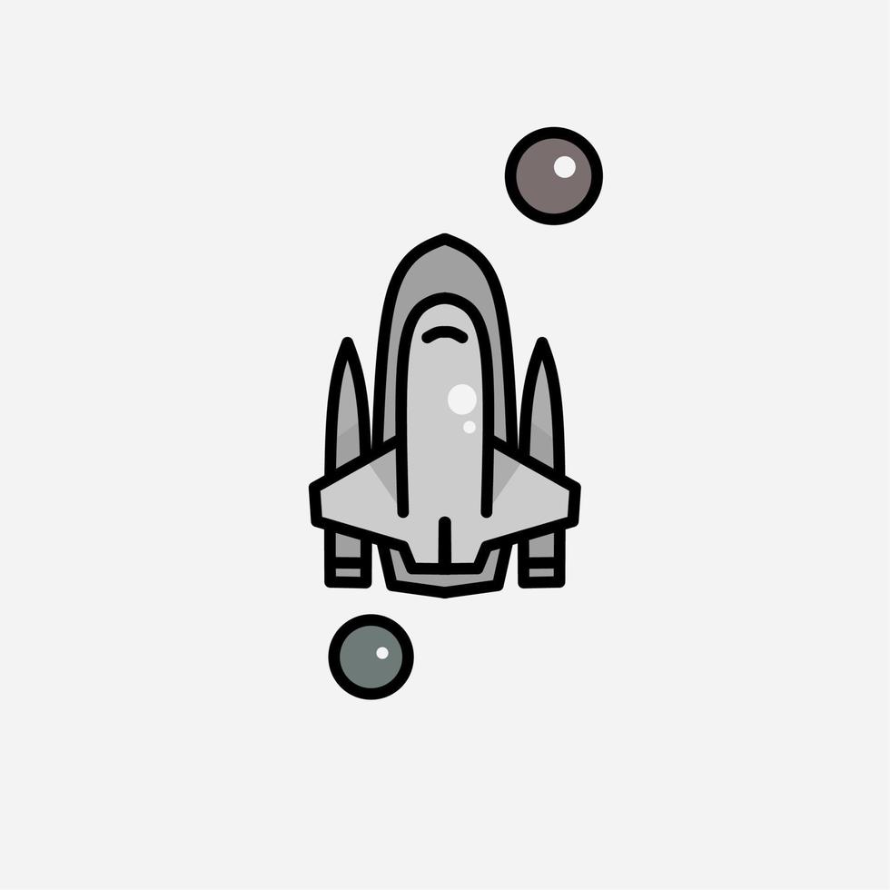 spaceship icon, a simple spaceship design with an elegant concept vector