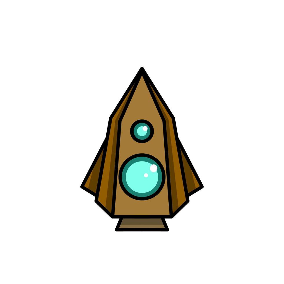 spaceship icon, a simple spaceship design with an elegant concept vector