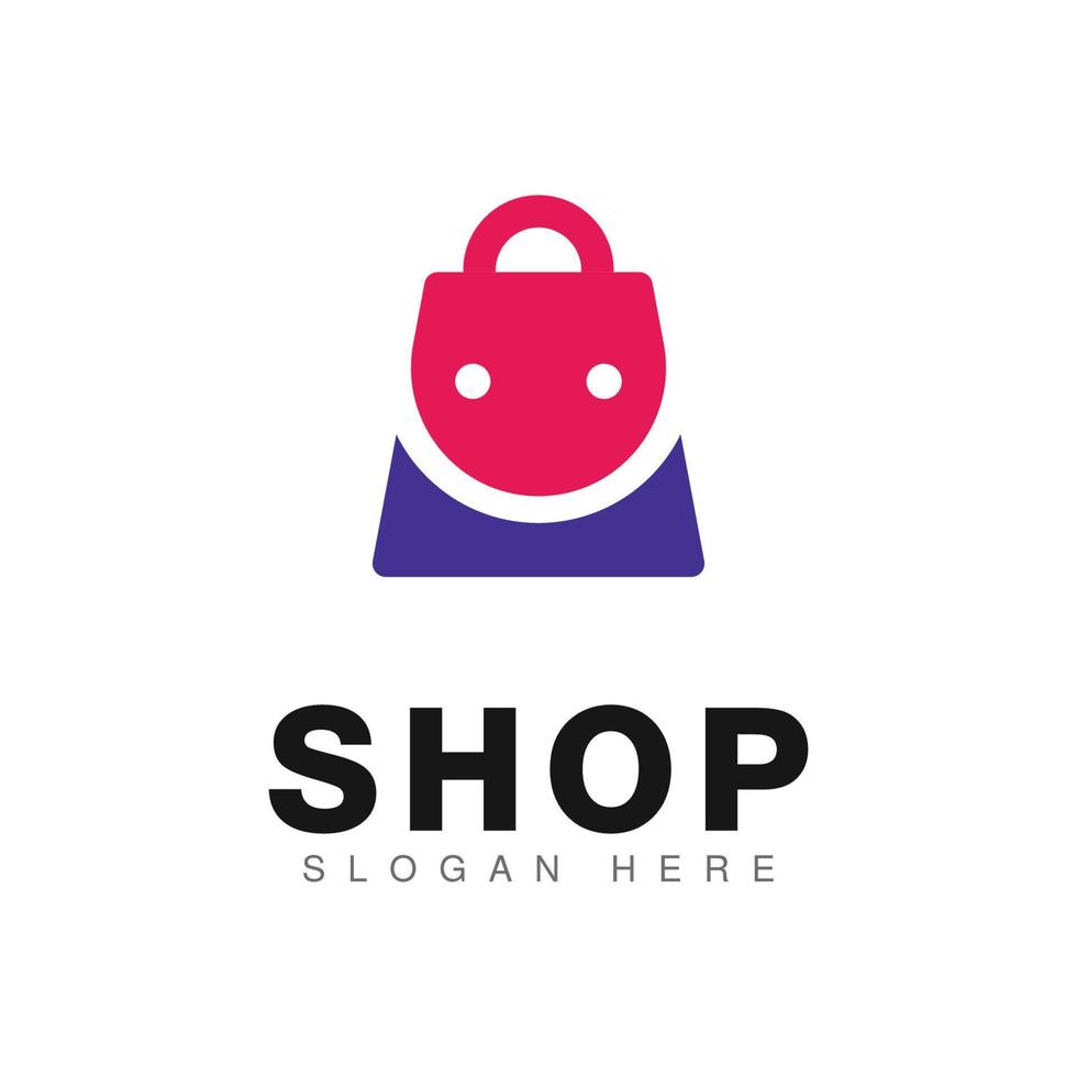 Shopping Bag Logo Icon Design Vector