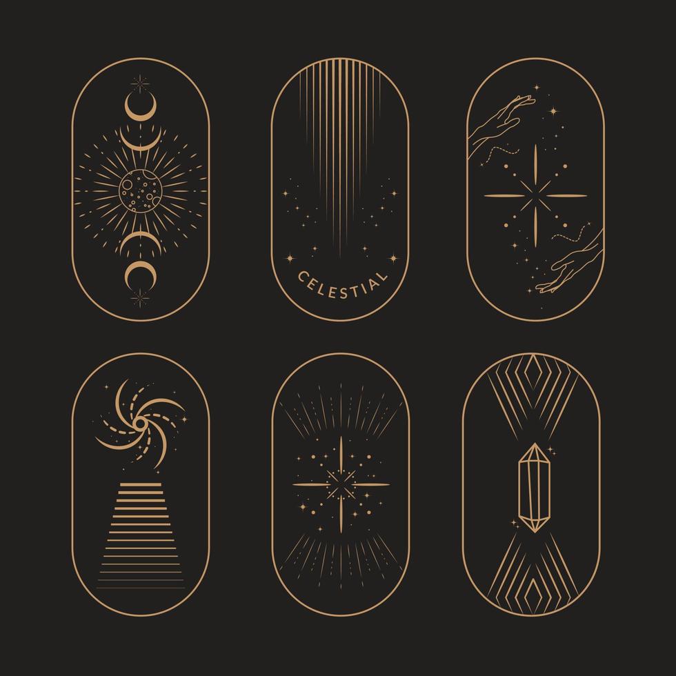 Celestial Magic Mystical and Esoteric Illustration vector