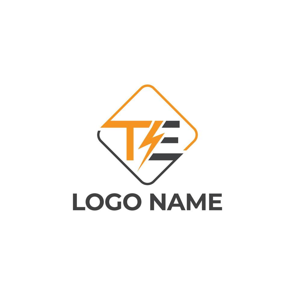 Vector te energy modern logo design concept