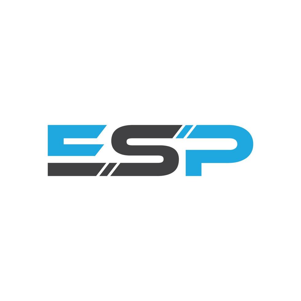 Vector modern initial letter ESP logo template