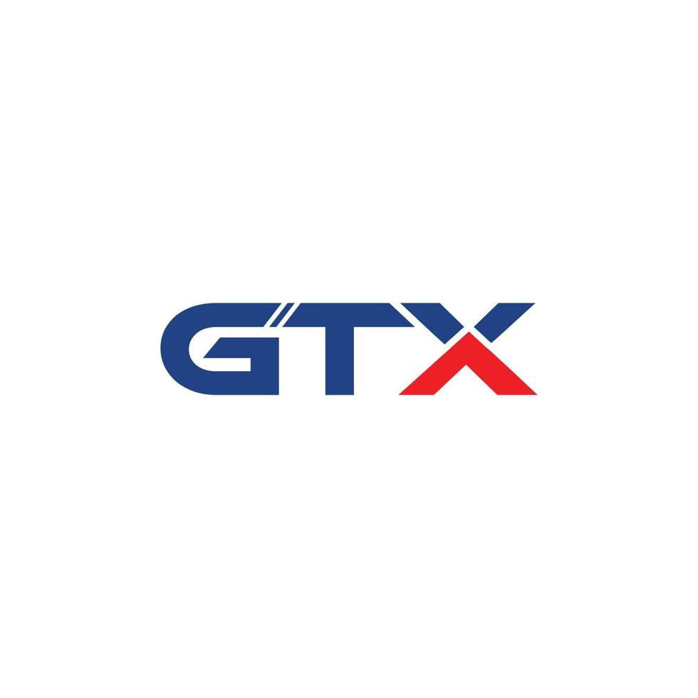 Modern abstract GTX letter logo template premium vector design