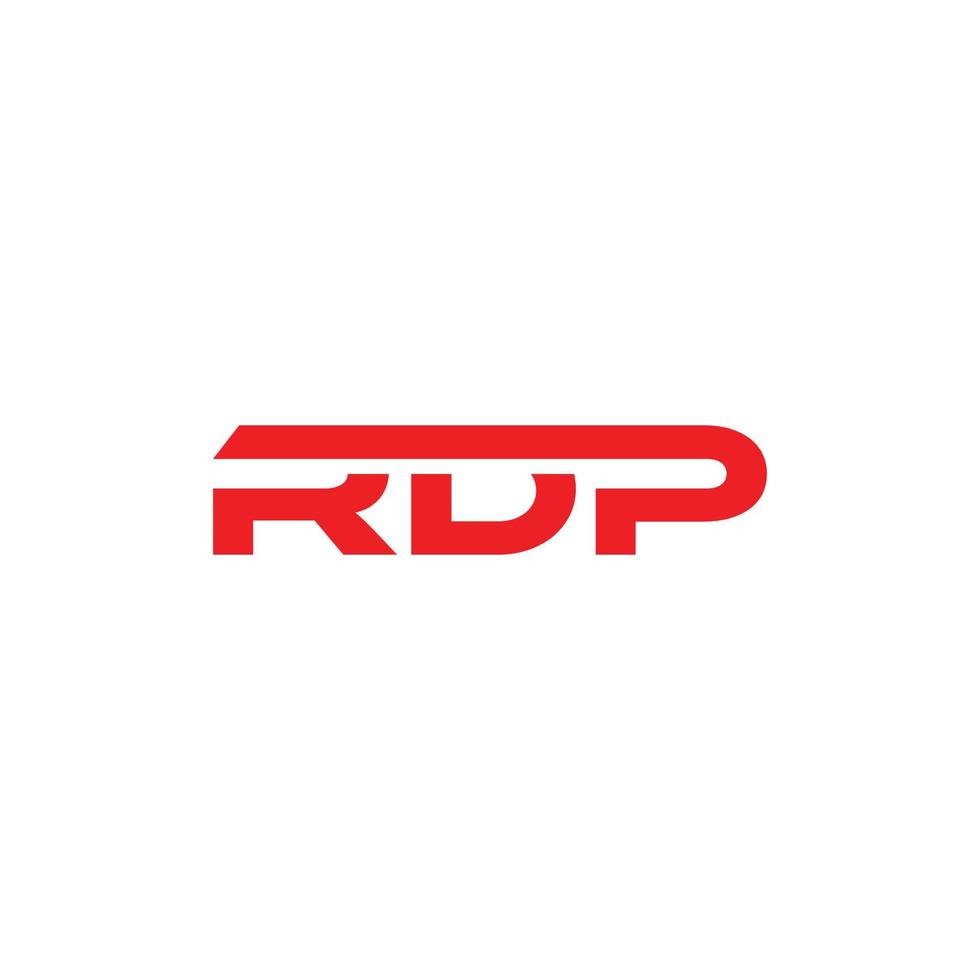 Vector RDP letter logo design concept template vector