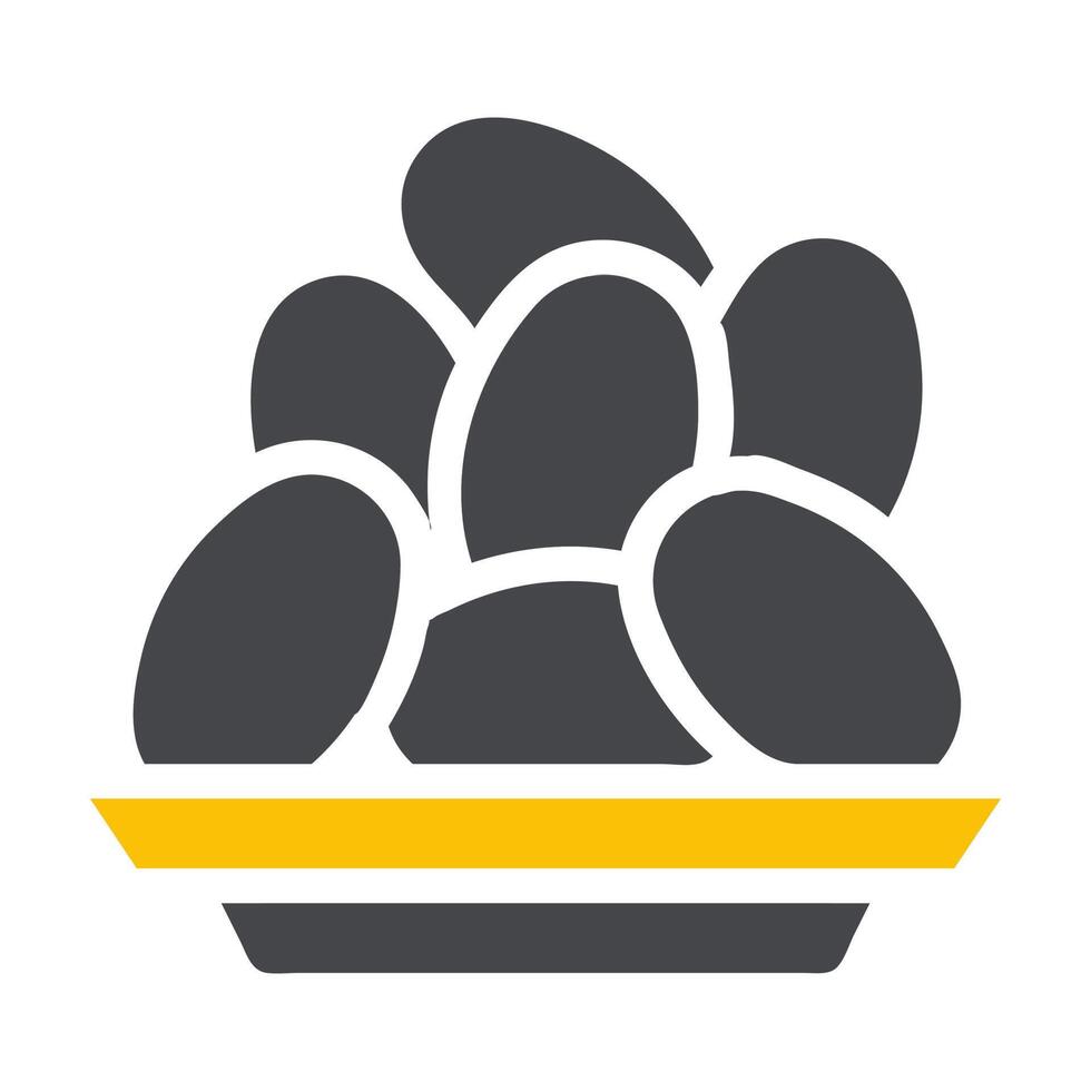 palm icon solid grey yellow style ramadan illustration vector element and symbol perfect.