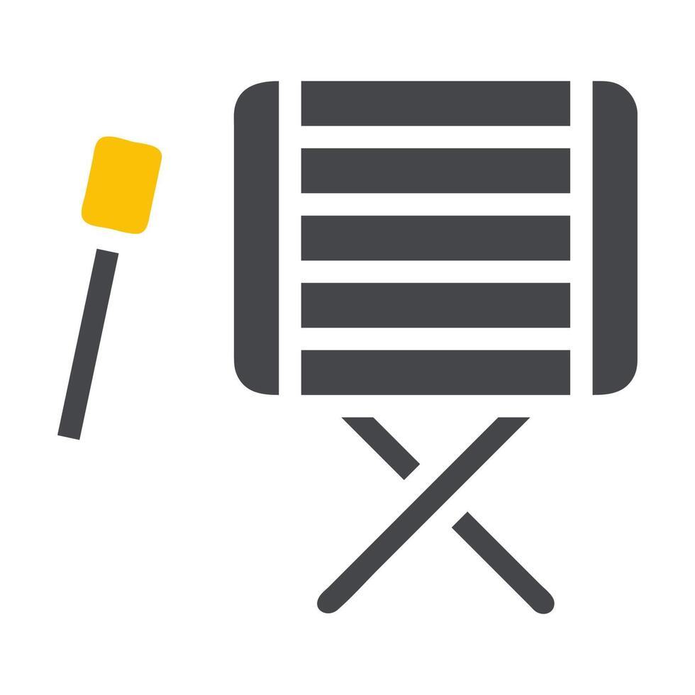 bedug drum icon solid grey yellow style ramadan illustration vector element and symbol perfect.