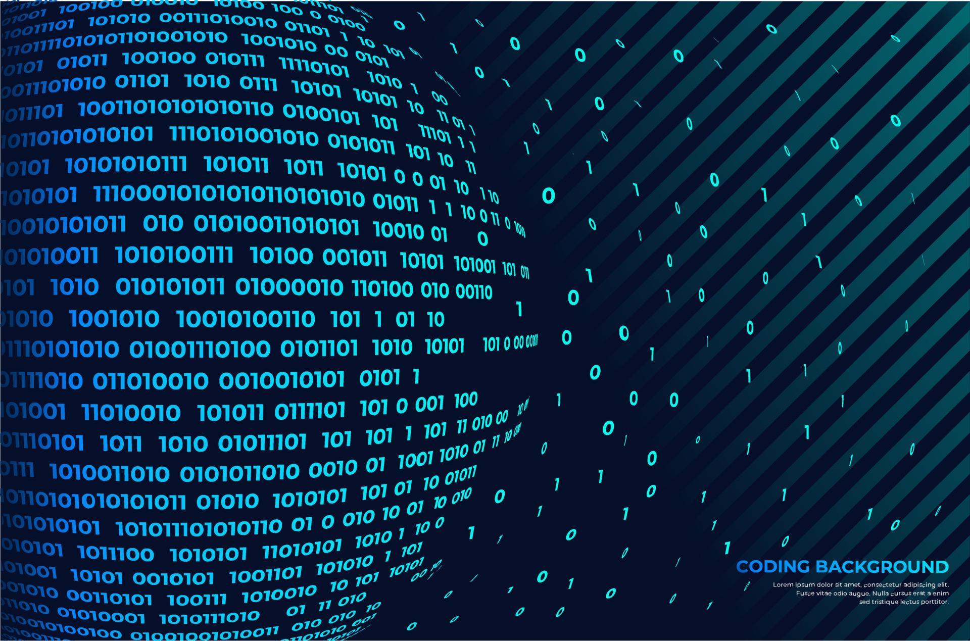 Blue abstract coding background. Modern abstract background. Technology