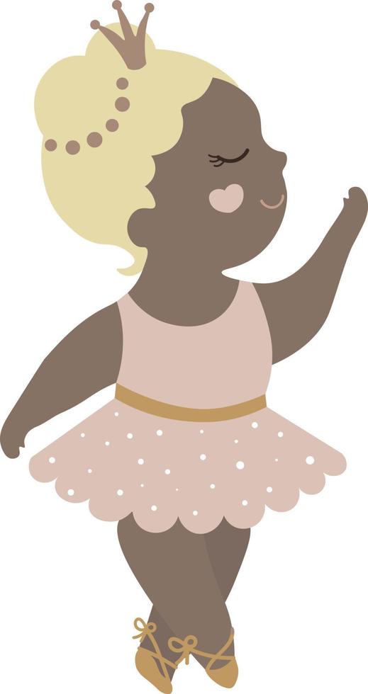 Little Cute Ballerina vector with a transparent background