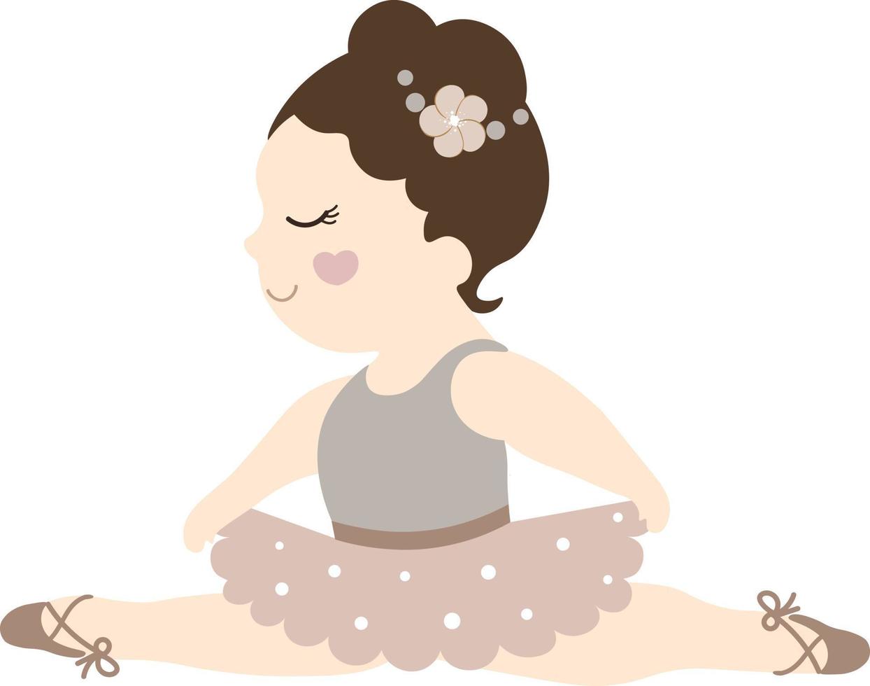 Little Cute Ballerina vector with a transparent background