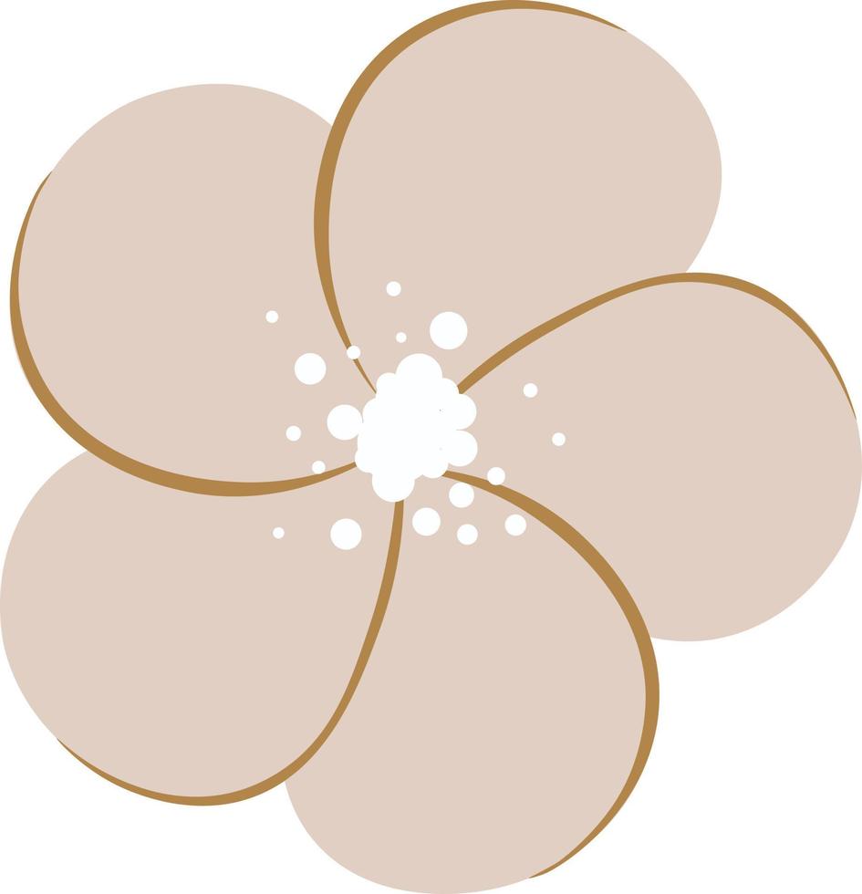 Cute flower in a transparent background vector