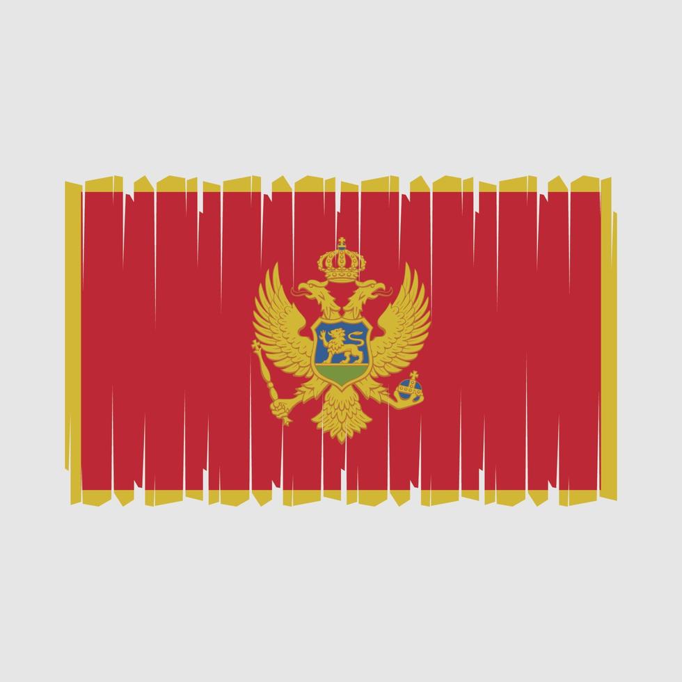 Montenegro Flag Vector