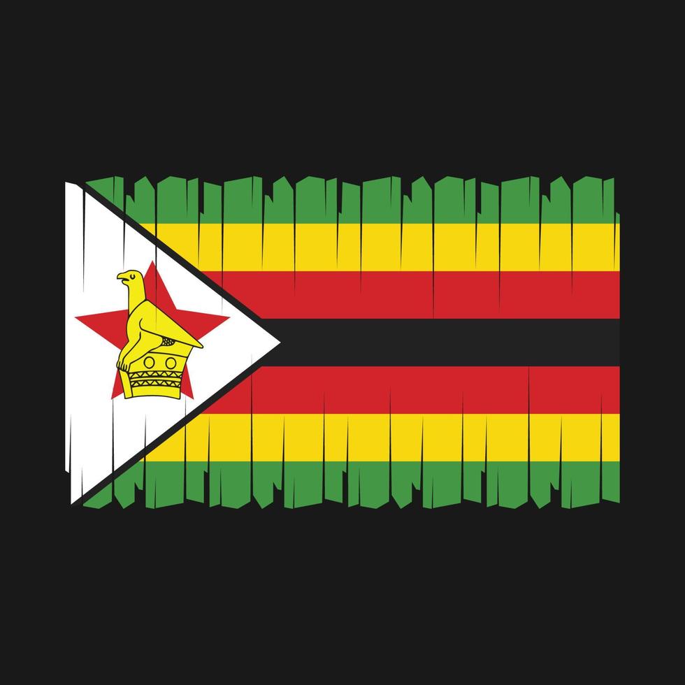 Zimbabwe Flag Vector