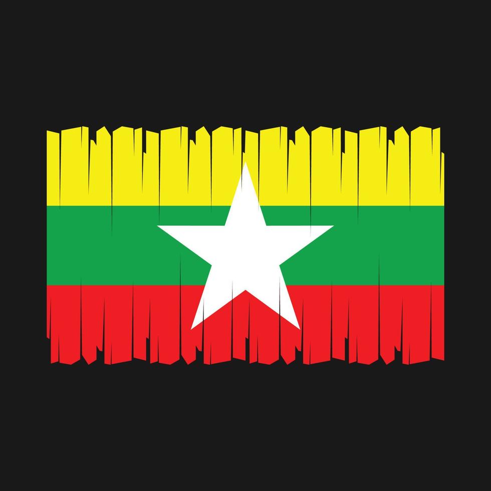 Myanmar Flag Vector