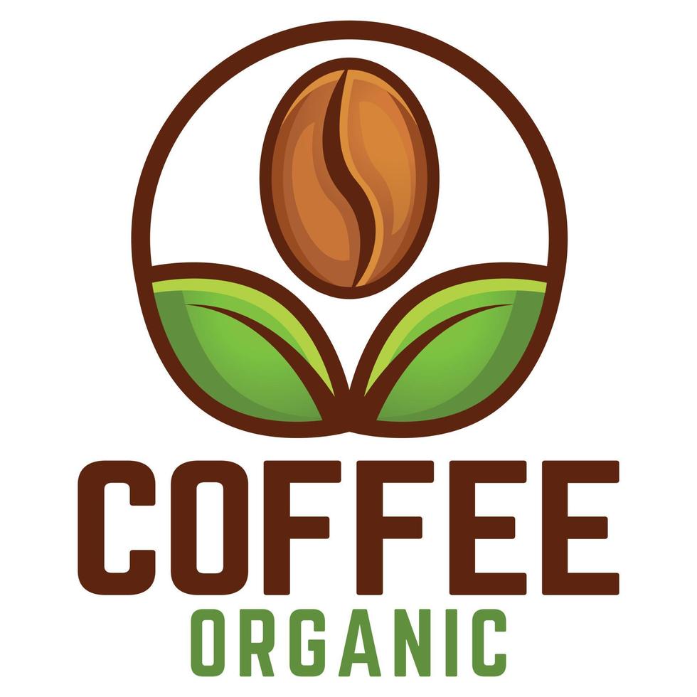 moderno vector plano diseño sencillo minimalista linda logo modelo de café orgánico café restaurante logo vector para marca, cafetería, restaurante, bar, emblema, etiqueta, insignia. aislado en blanco antecedentes.