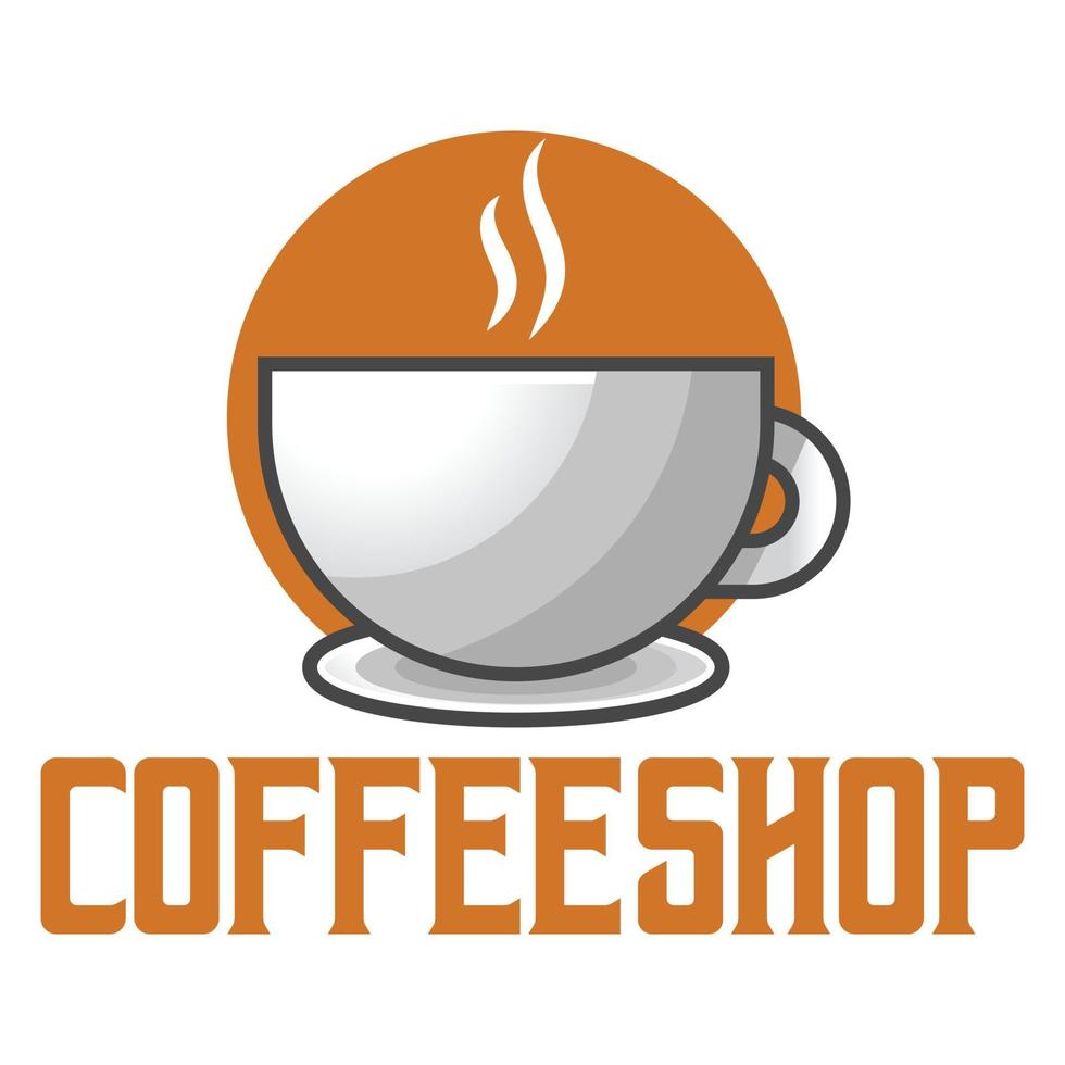Modern vector flat design simple minimalist cute logo template of coffee shop Restaurant logo vector for brand, cafe, restaurant, bar, emblem, label, badge. Isolated on white background.