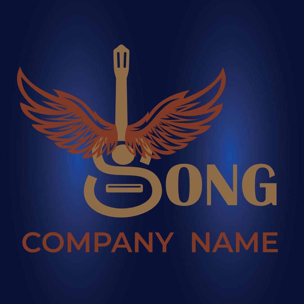 A logo for a music company that is made by song brand. vector