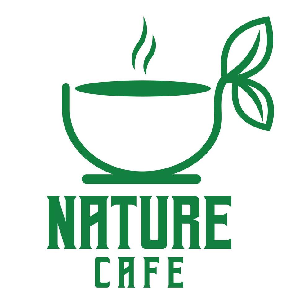 moderno vector plano diseño sencillo minimalista linda logo modelo de naturaleza salvaje café restaurante logo vector para marca, cafetería, restaurante, bar, emblema, etiqueta, insignia. aislado en blanco antecedentes.