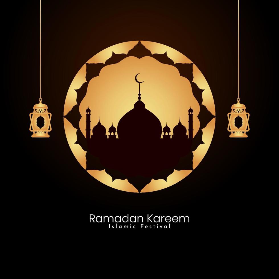 Beautiful Ramadan Kareem Islamic festival greeting arabic background vector