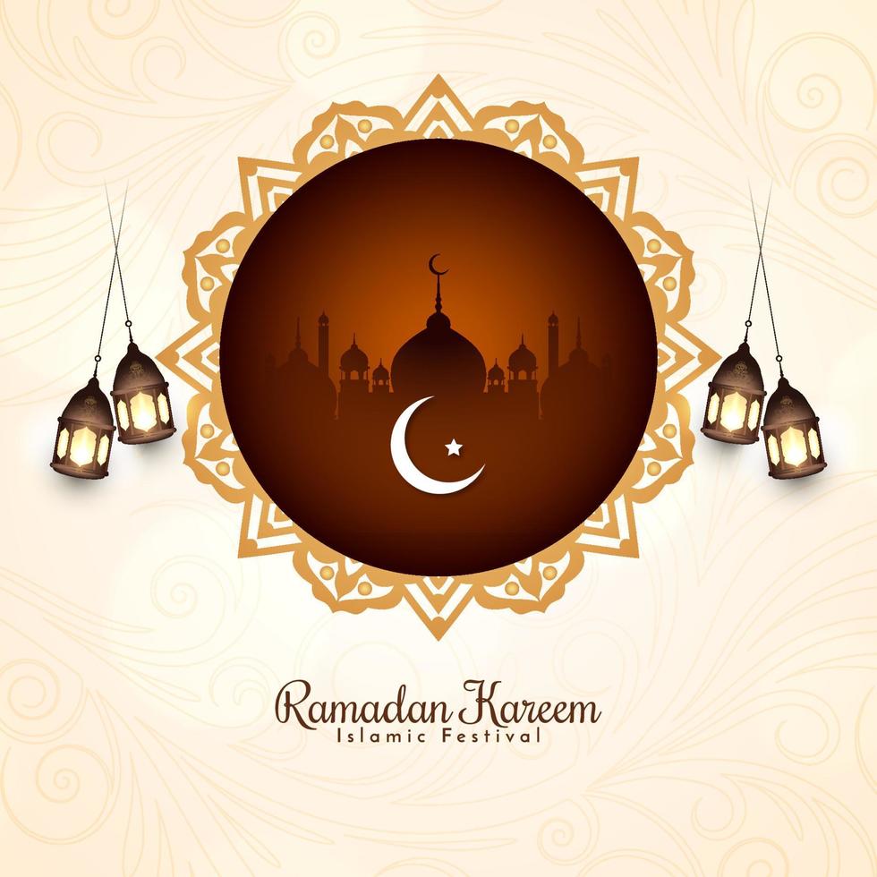 Ramadan Kareem Islamic festival celebration decorative background vector