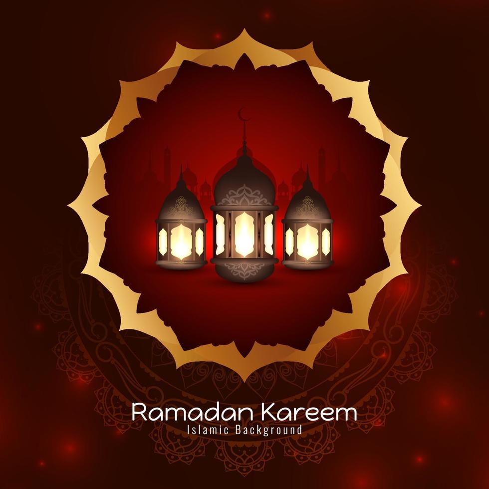 Ramadan Kareem Islamic festival beautiful greeting background vector