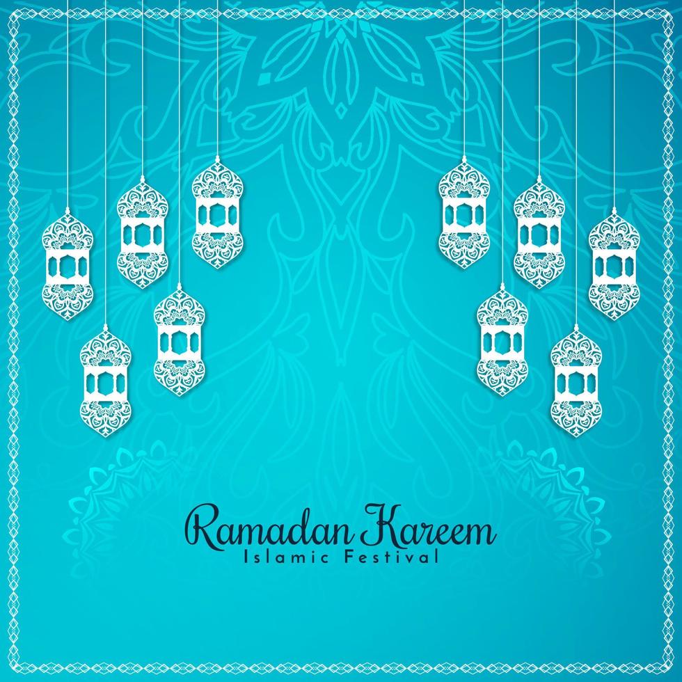 Religious Ramadan Kareem Islamic festival artistic background vector