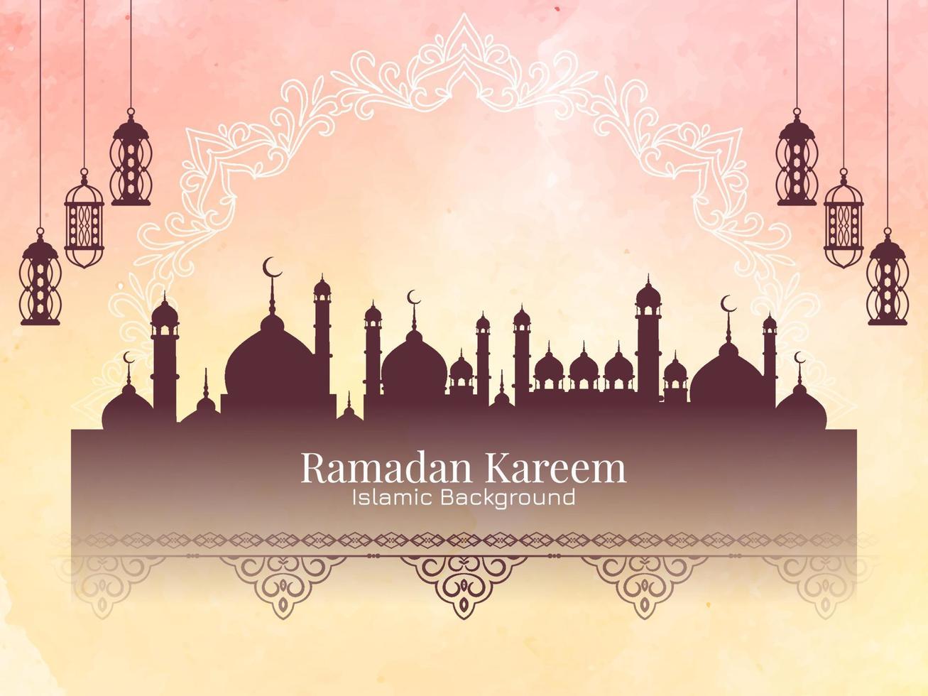 Ramadan Kareem Islamic festival atistic stylish background vector