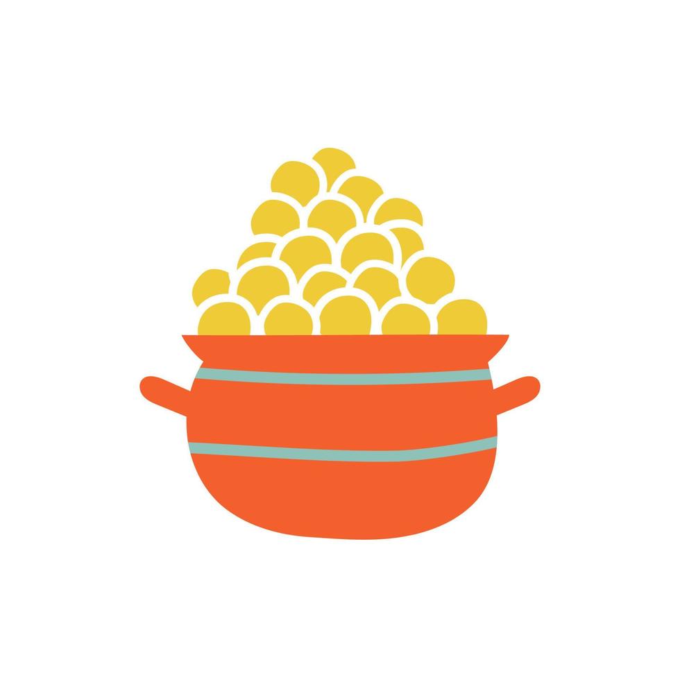 pot of gold leprechauns, patrick's day, lucky man. hand drawn vector illustration.