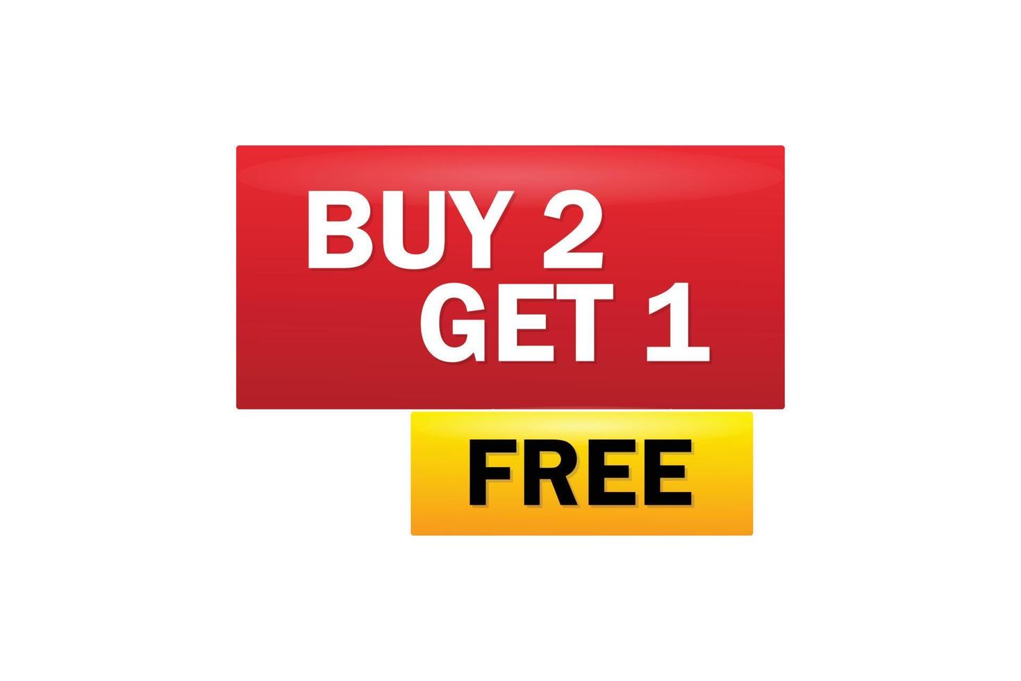 Buy two get one free vector illustration