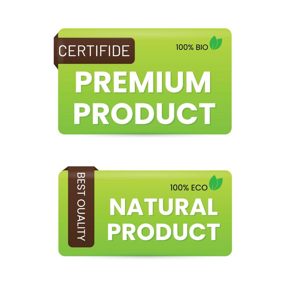 Best quality natural and premium product label vector design.